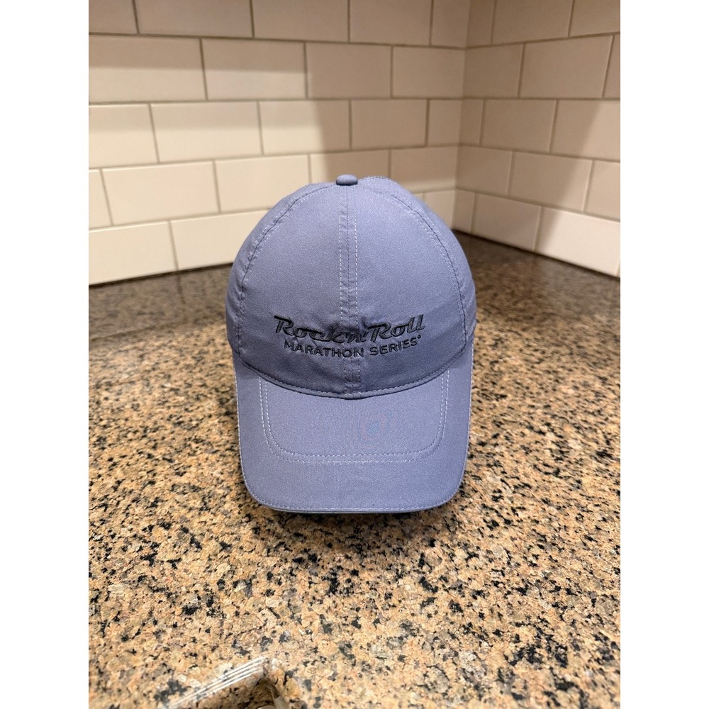 Rock N Roll Brooks Adjustable Running Cap Hat Mens One Size Blue Gray Polyester